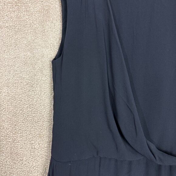 Theory Darbia Jubiliant Sheath Dress‎ Size 2 Black Sleeveless Stretch Wool Crepe - Picture 4 of 10